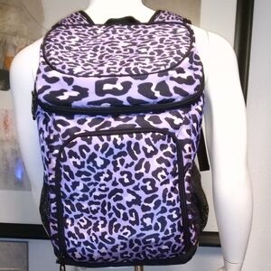 Purple Leopard Print Backpack